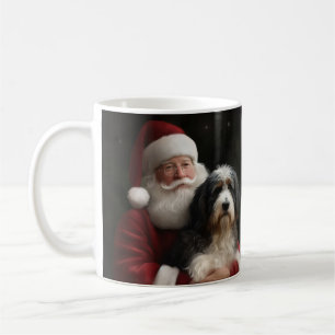 Taza De Café Bernedoodle con Navidades festivos de Santa Claus