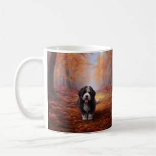 Taza De Café Bernedoodle en otoño se inspira la caída de las ho