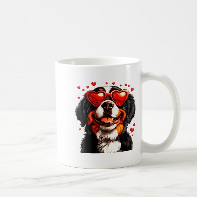 Taza De Café Bernese Mountain Cute Berner Dog Lover Valentines  (Derecha)