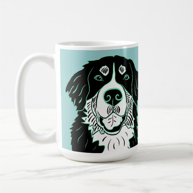 Taza De Café Bernese Mountain Dog Latte Mug (Izquierda)