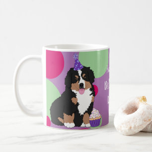 Taza De Café Bernese Mountain Dog Puppy Birday