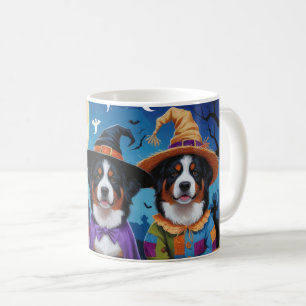 Taza De Café Bernese Mountain Dogs Pumpkin Halloween Funny
