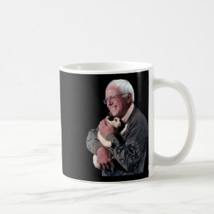 Taza De Café Bernie Sanders Abrazando a un camisón de gato a un