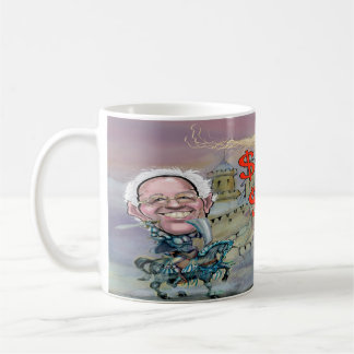 Taza De Café Bernie Sanders gravando al multimillonario bestia