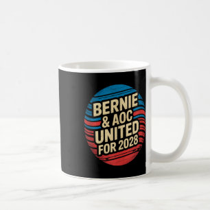 Taza De Café Bernie Sanders Y Aoc 2028 Para La Campaña Presiden