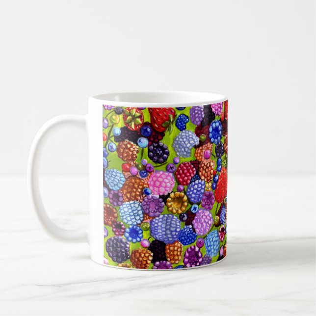 Taza De Café Berries Strawberries Blueberries Raspberries (Izquierda)