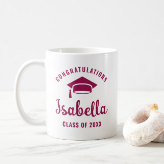 Taza De Café Berry Felicitaciones Graduación Cap Moda mínima