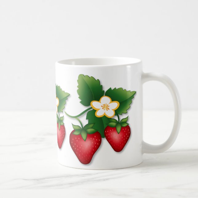 Taza De Café Berry Lovely I Love Strawberries (Derecha)
