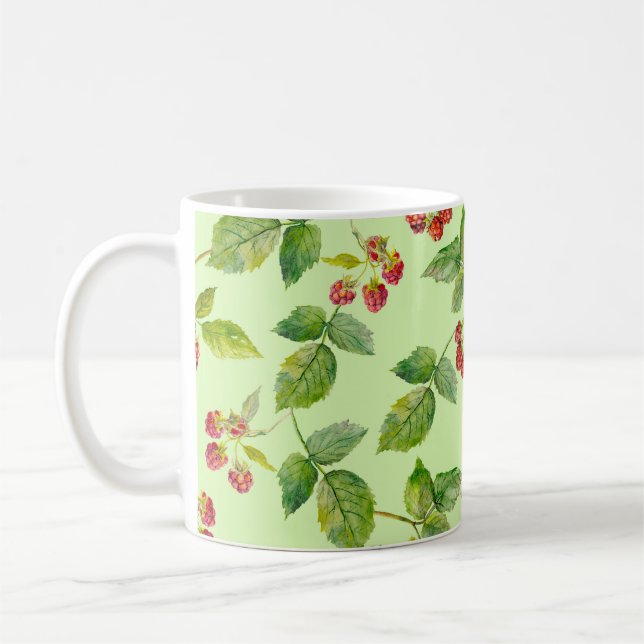 Taza De Café Berry saludable: fondo de frambuesa sin mar. (Izquierda)
