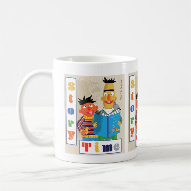 Taza De Café Bert y Ernie Story Time (Izquierda)