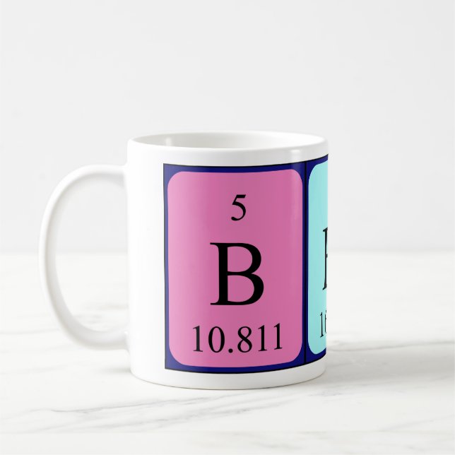 Taza De Café Berta periódica nombre de tabla mug (Izquierda)