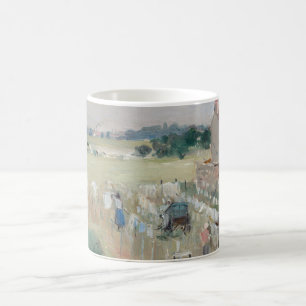 Taza De Café Berthe Morisot - Colgando la ropa para secar
