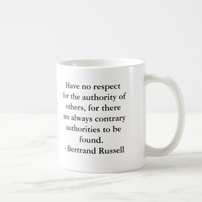 Taza De Café Bertrand Russell - autoridad (Derecha)