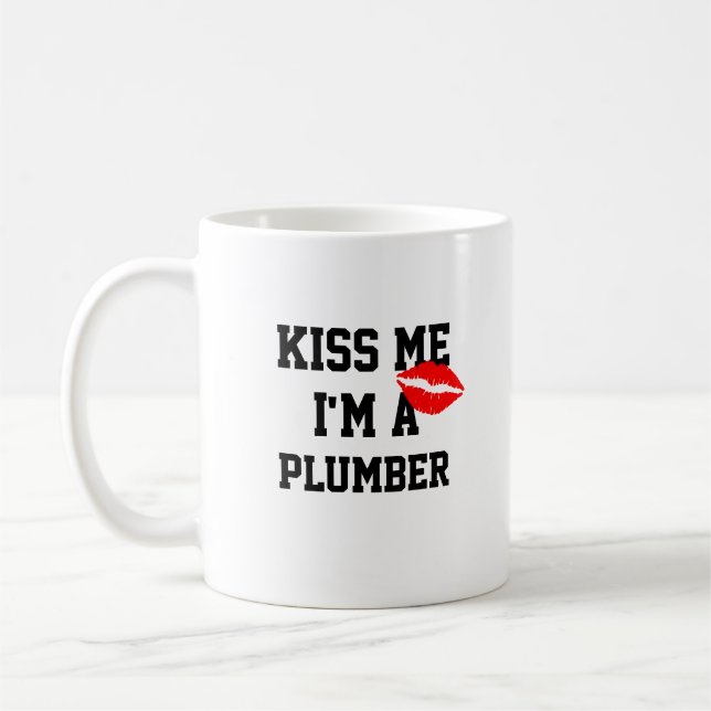 Taza De Café Bésame A Plumber Mug (Izquierda)
