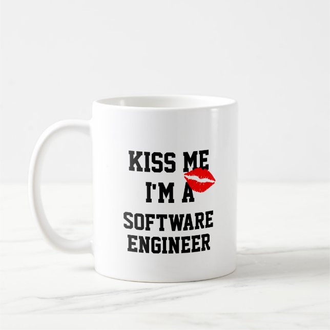 Taza De Café Bésame A Software Engineer Mug (Izquierda)