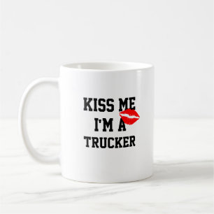 Taza De Café Bésame A Un Camionero Mug