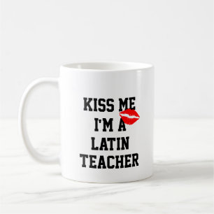 Taza De Café Bésame a un profesor latino