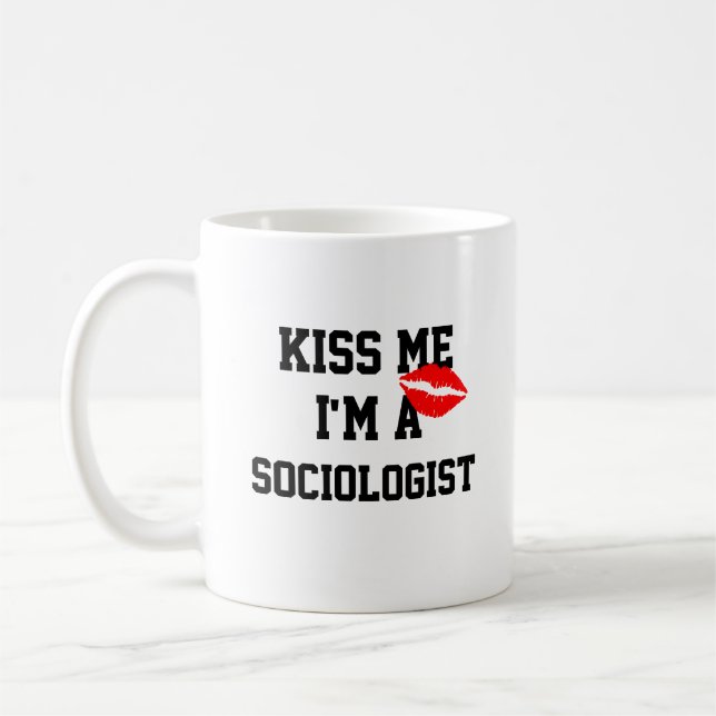 Taza De Café Bésame A Un Sociólogo Mug (Izquierda)