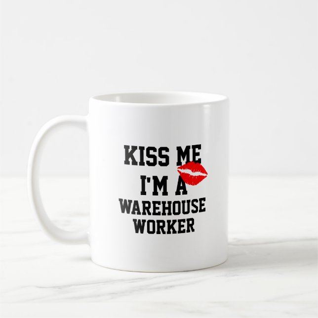 Taza De Café Bésame A Warehouse Worker Mug (Izquierda)