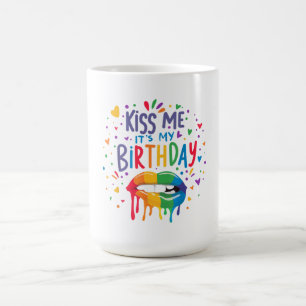 Taza De Café Bésame Es Mi Cumpleaños
