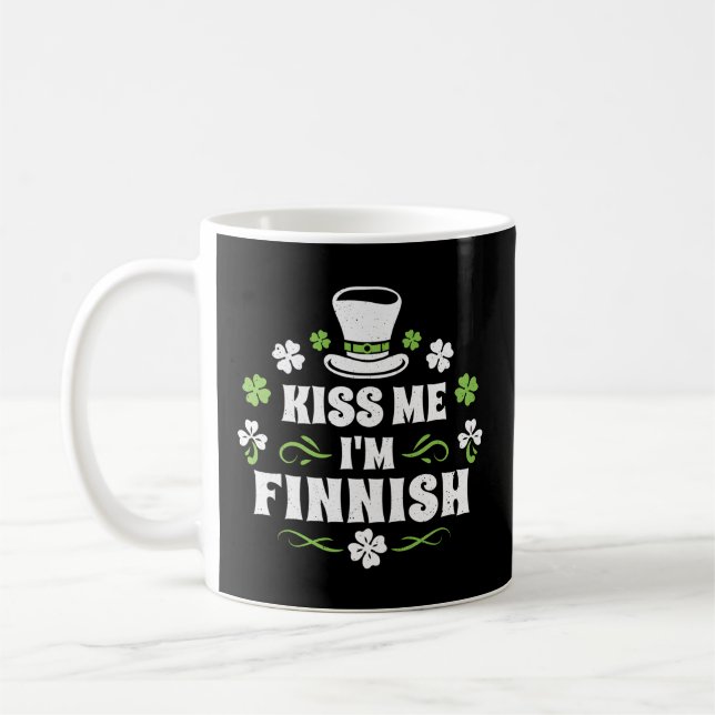 Taza De Café Bésame, Soy Finlandés, Día De San Patricio, Finlan (Izquierda)
