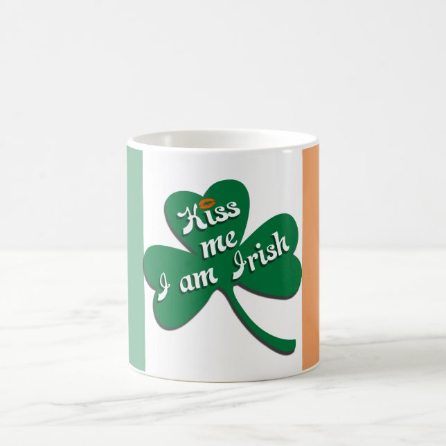 Taza De Café Bésame soy irlandés (Centro)