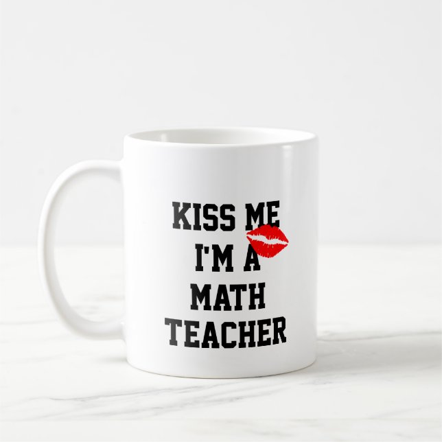 Taza De Café Bésame, soy profesor de matemáticas (Izquierda)