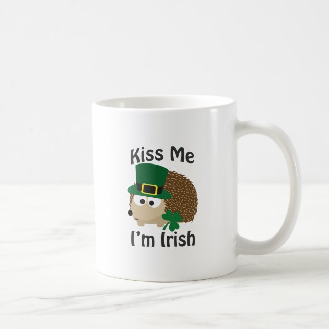 Taza De Café Bésame, soy un hedgehog irlandés (Derecha)
