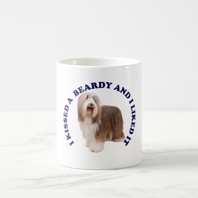 Taza De Café Besé a un collie con barba (Centro)