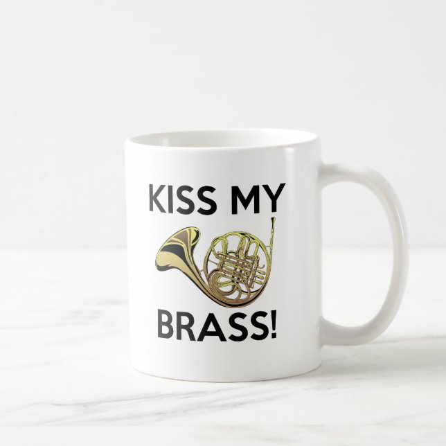 Taza De Café Bese mi latón, trompa (Derecha)