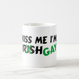 Taza De Café Béseme gay del irlandés Im