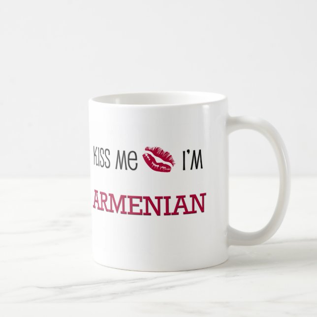 Taza De Café Béseme que soy ARMENIO (Derecha)