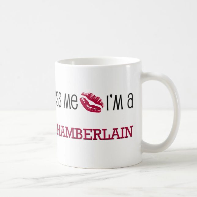 Taza De Café Béseme que soy CHAMBELÁN (Derecha)