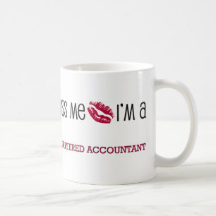 Taza De Café Béseme que soy CONTABLE