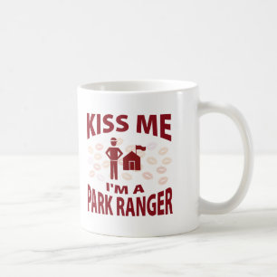 Taza De Café Béseme que soy guarda del parque