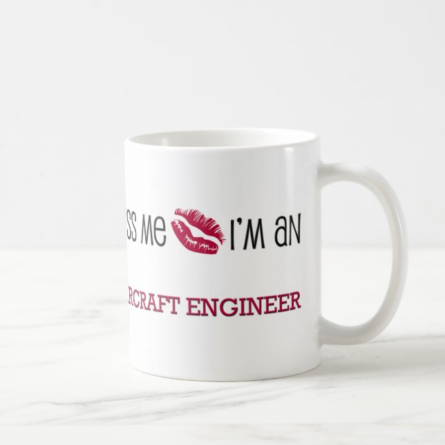 Taza De Café Béseme que soy INGENIERO de los AVIONES (Derecha)