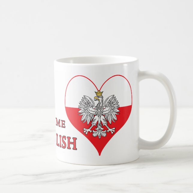 Taza De Café Béseme que soy polaco (Derecha)