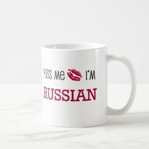 Taza De Café Béseme que soy RUSO