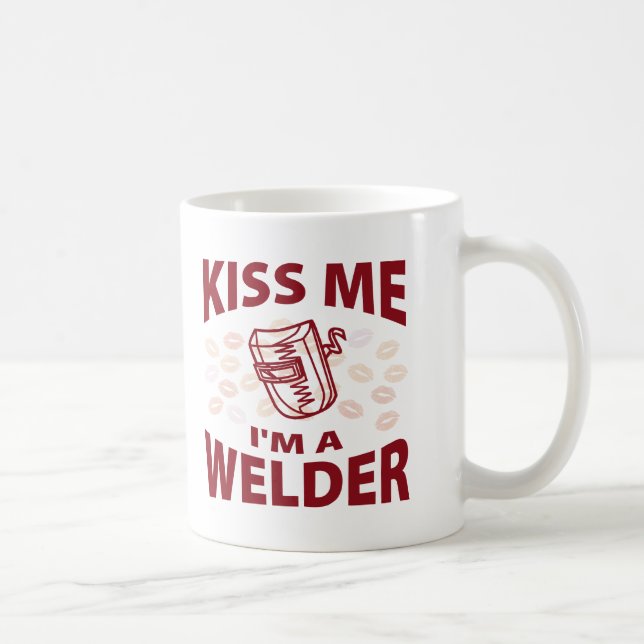 Taza De Café Béseme que soy soldador (Derecha)