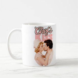 Taza De Café Beso de Chef Ilustración Retro Ama de Casa Coque