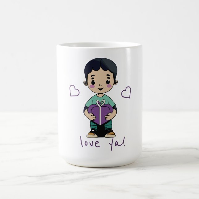Taza De Café Beso de chico lindo (Centro)