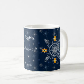 Taza De Café Beso de copo de nieve chic invierno muackS!!!-Nomb