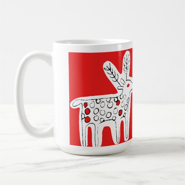 Taza De Café Beso de renos R Café Mug (Izquierda)