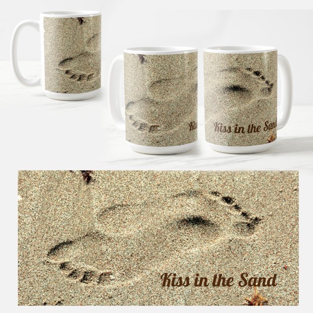 Taza De Café Beso en la playa de arena (Subido por el creador)