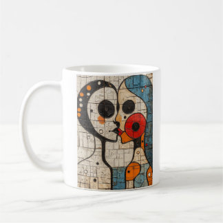 Taza De Café Beso geométrico abstracto