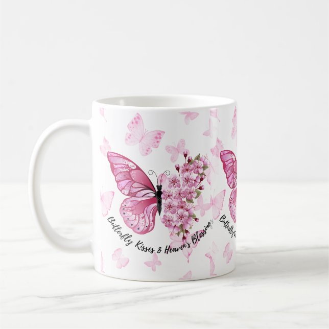 Taza De Café Besos de mariposa y bendiciones celestiales (Izquierda)