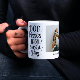 Taza De Café Besos de perro curan todo Personalizado foto-taza
