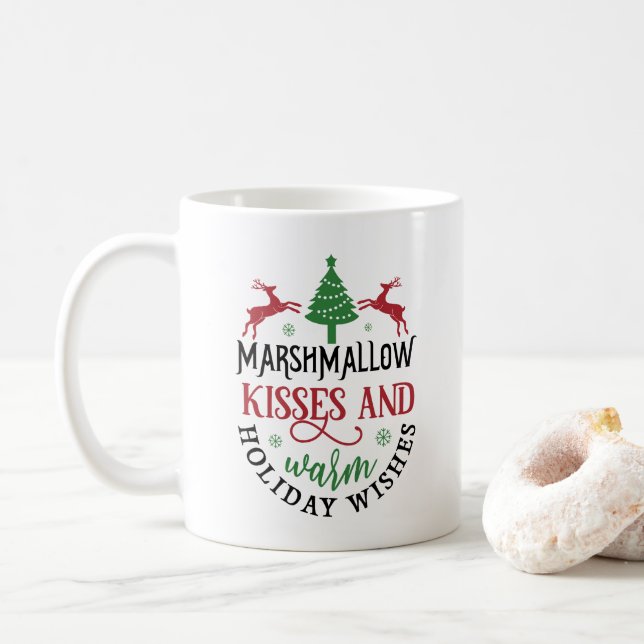 Taza De Café Besos malvados y cálido deseo de vacaciones (Con donut)