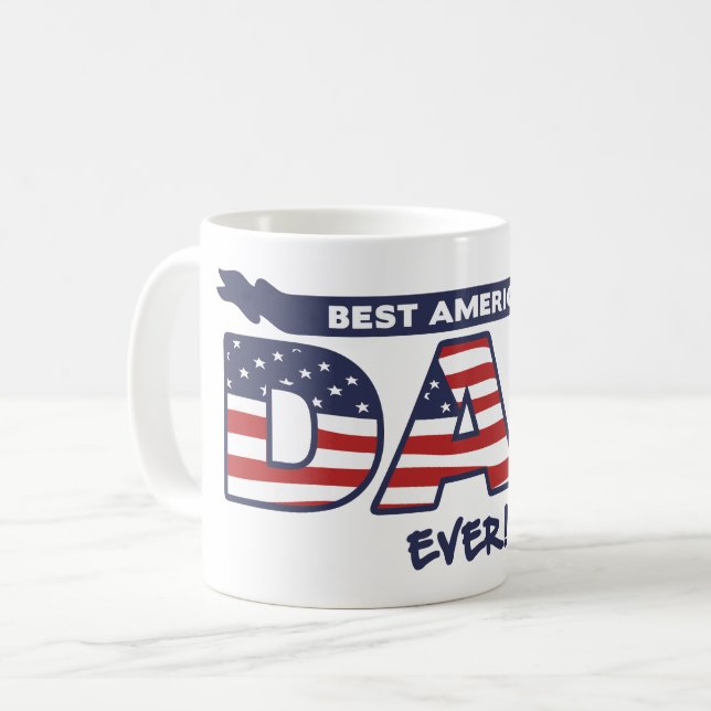 Taza De Café Best American Dad Ever (Anverso izquierdo)