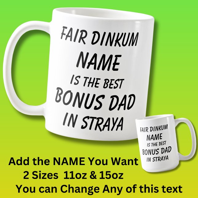 Taza De Café BEST BONUS DAD Straya (Australia) (Subido por el creador)